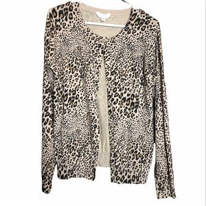 Cheetah print cardigan